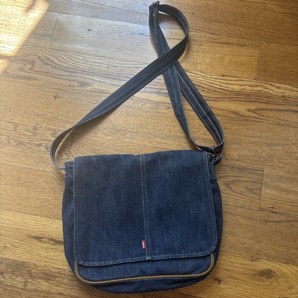 Vintage Levi's x Yak Pak Denim Messenger Bag Red Tab Y2K Crossbody Unisex School